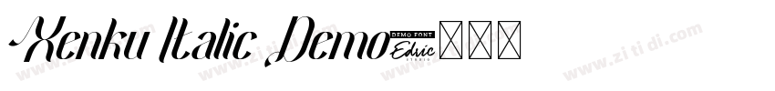 Xenku Italic Demo字体转换